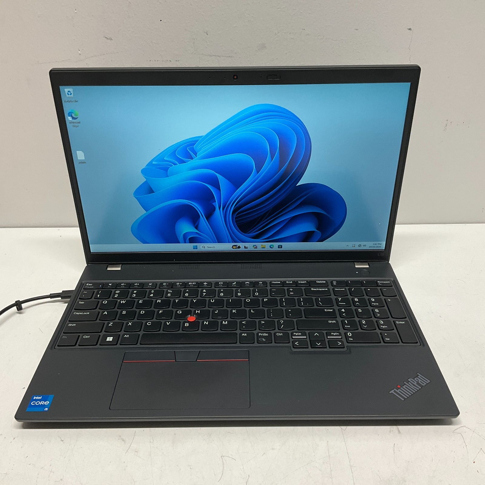 Lenovo ThinkPad L15 Gen 3 i5-1235U 4GB DDR4 128GB SSD Win 11 Pro NO BATTERY