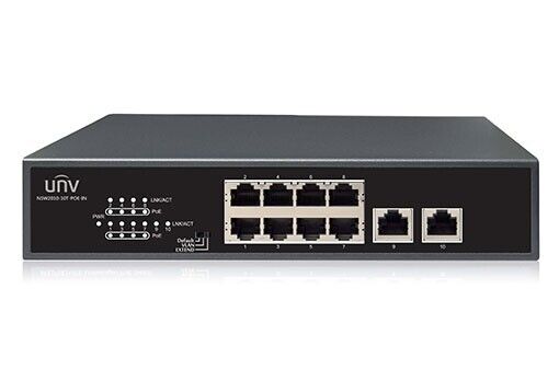 Uniview Ethernet 10 Port PoE Switch (8 POE + 2 UP Links )