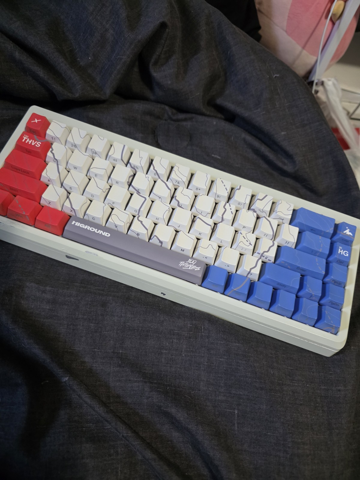 Higround X 100T Summit 65 Red White Blue Keyboard Cartograph