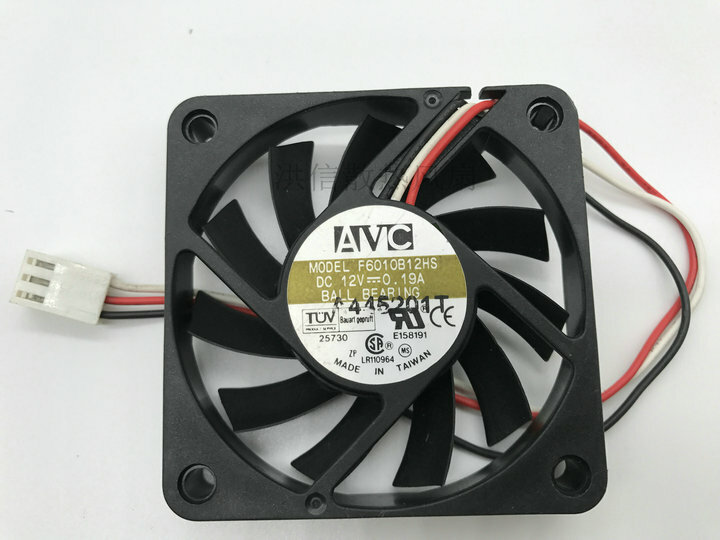 1pcs  AVC F6010B12HS DC12V 0.19A 60*60*10MM 6CM 60mm cooling fan 3pin