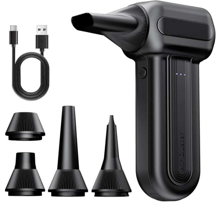 Soplador de Aire Eléctrico 110.000 RPM, Recargable, 3 Velocidades, Ligero 0,5 lb
