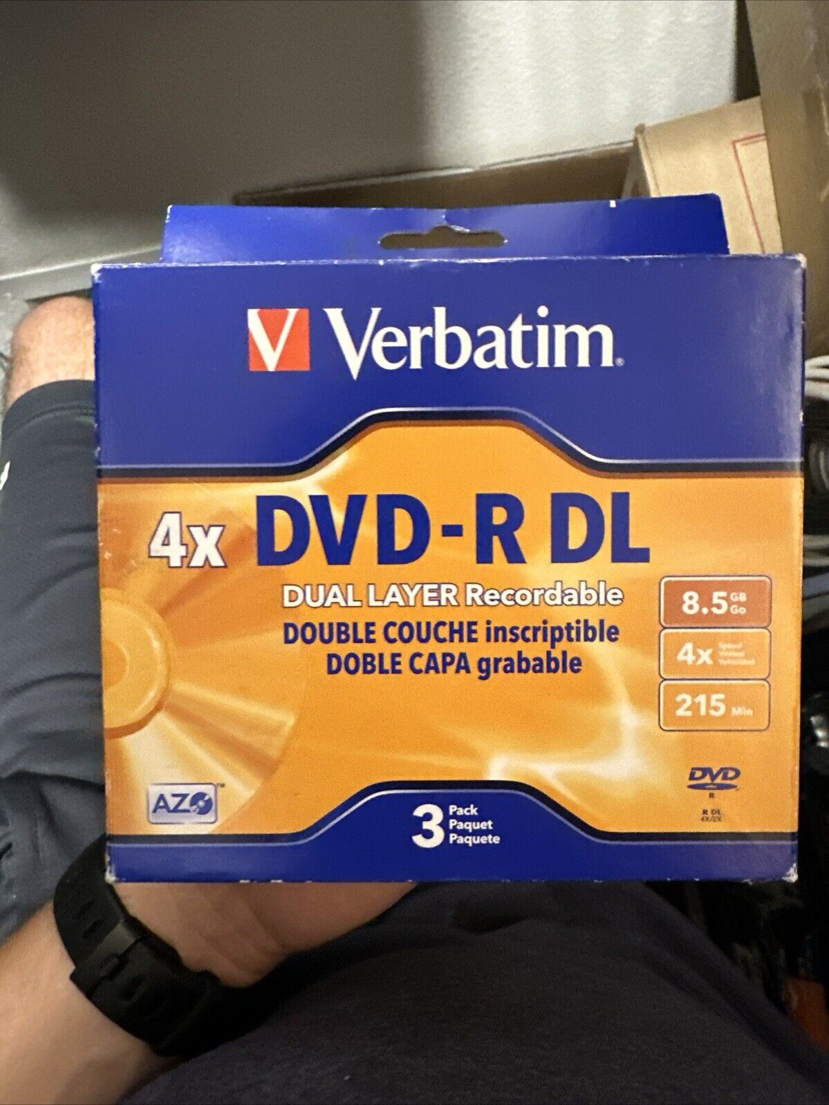 3-Pack Verbatim 8.5 GB 4X Speed DVD-R DL Dual Layer Recordable Discs Jewel Cases