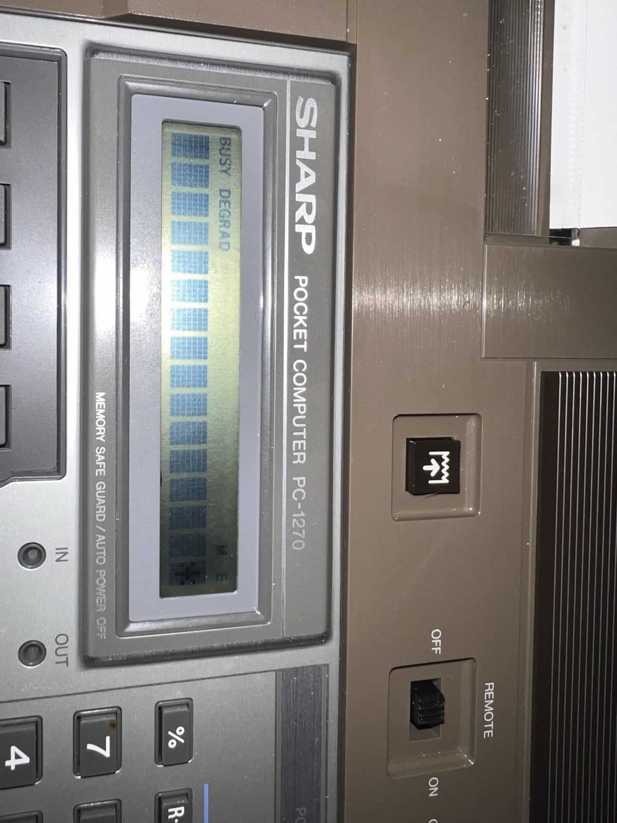 Sharp PC-1270 Vintage Pocket Computer with CE-123P Printer/Cassette Interface