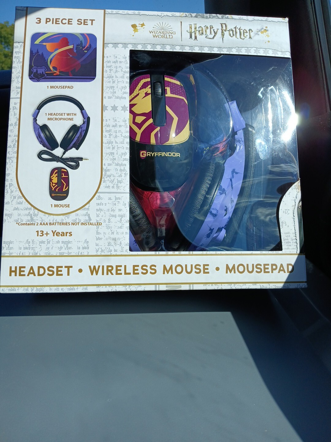 Harry Potter Headset with Microphone, Wireless Mouse, and Mouse Pad Tech Bundle
