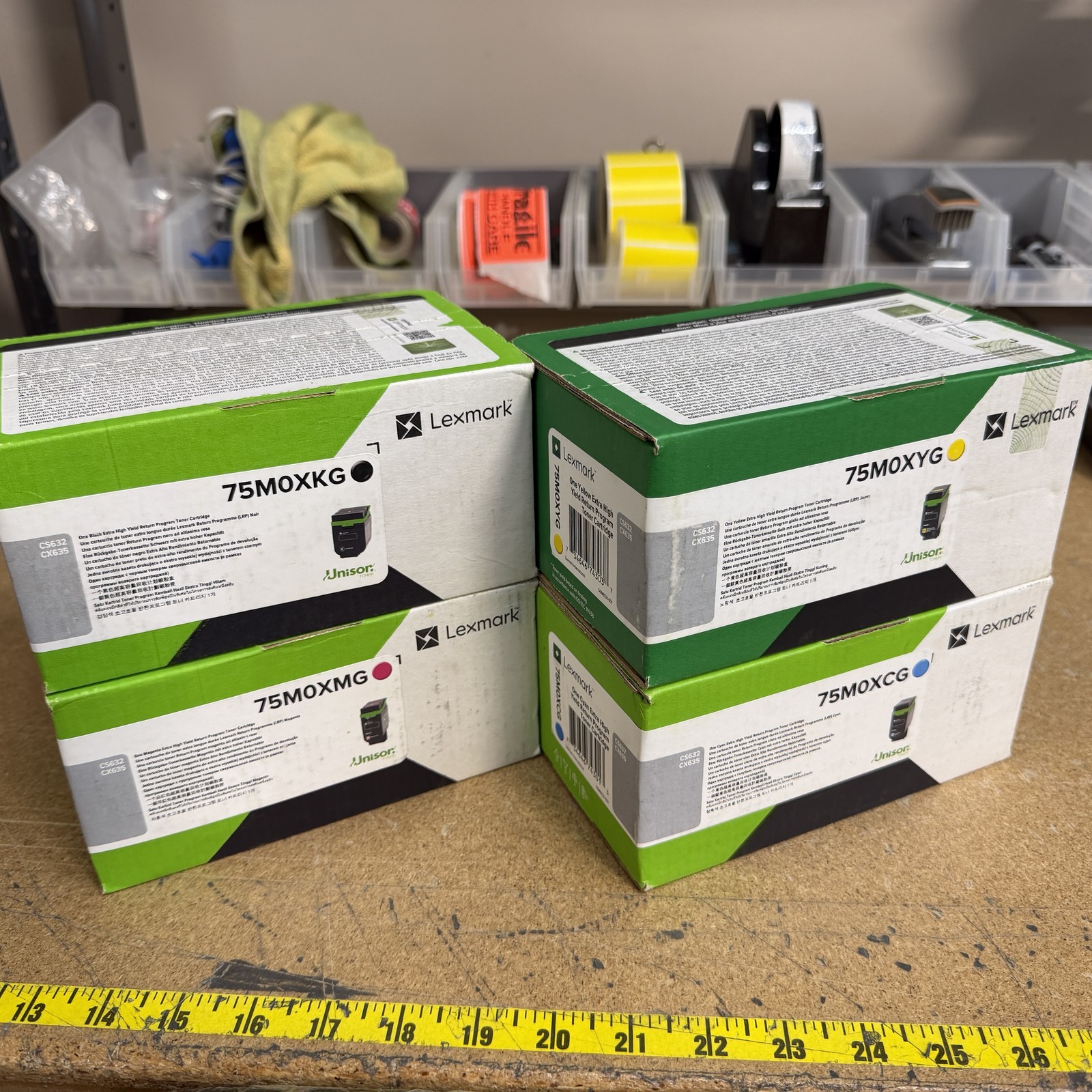 Genuine Lexmark 75M0XCG/75M0XKG/75M0XMG/75M0XYG 4-Color Toner Bundle (CKMY) - Fa
