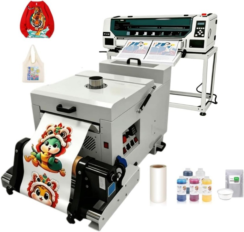 A1 (60cm) DTF Printer with Shaking Dryer, Dual XP600 Head Automatic Cleaning