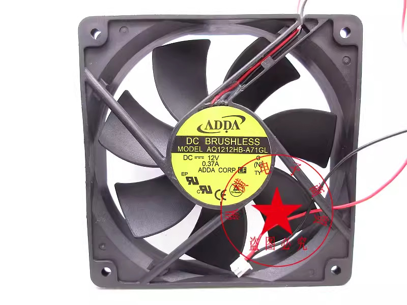 1PC ADDA 12025 12CM AQ1212HB-A71GL DC12V 0.37A 2-wire cooling fan