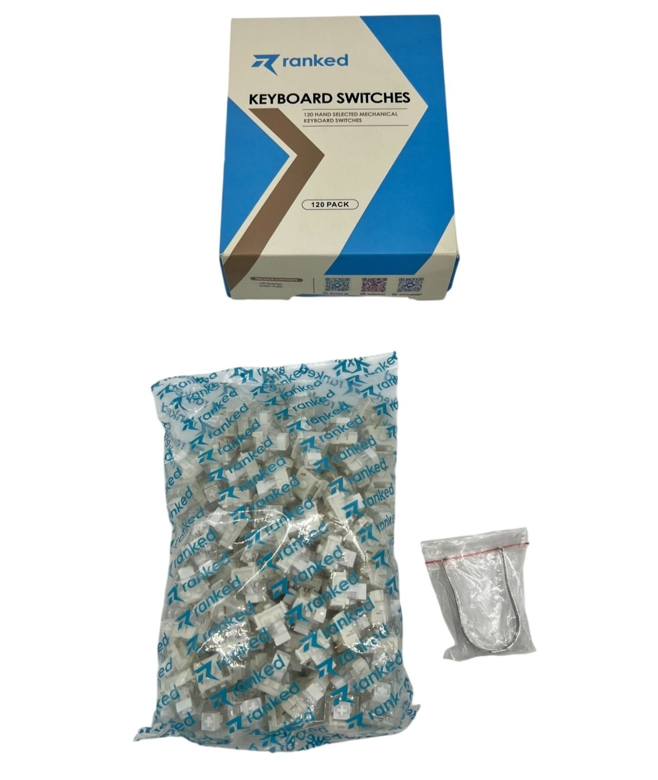 NEW Ranked Kailh Box White 120-pck Hand Selected Mechanical Keyboard Switches