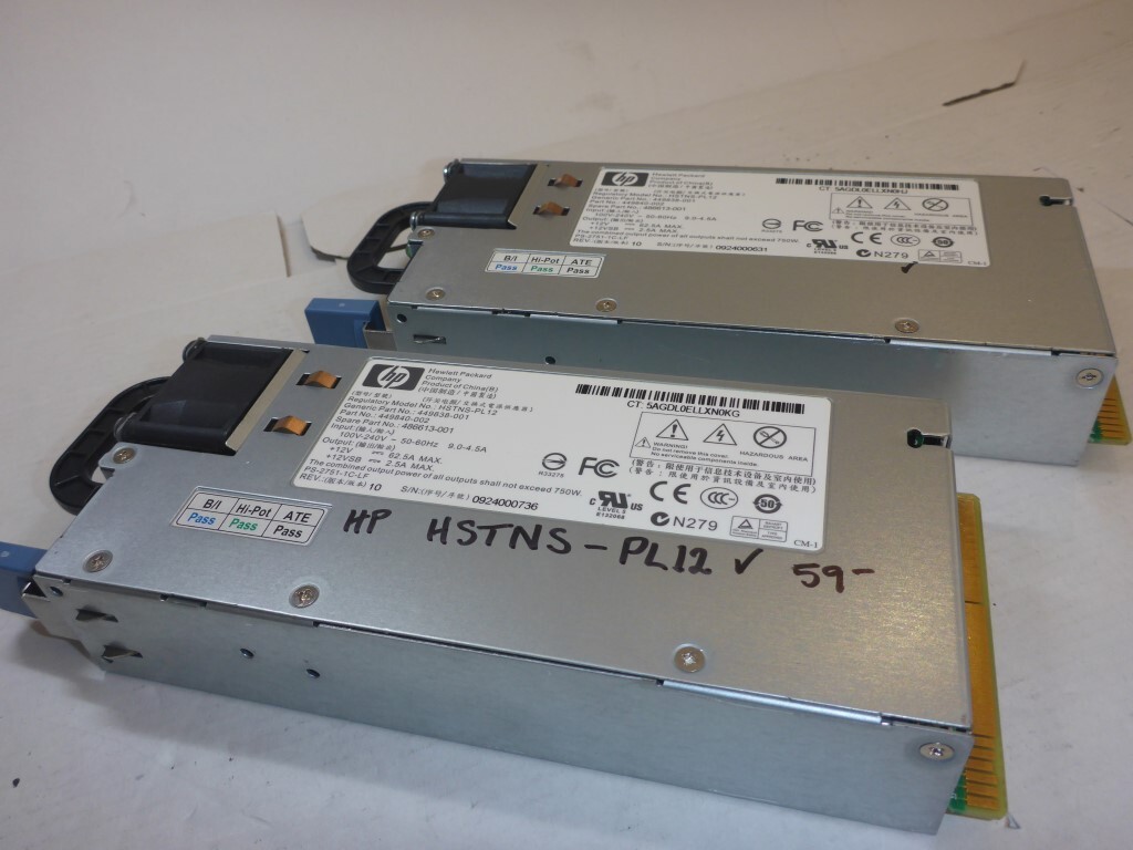 HP  449840-002 451366-B21 486613-001 449838-001 HSTNS-PL12 750W power PSU TESTED