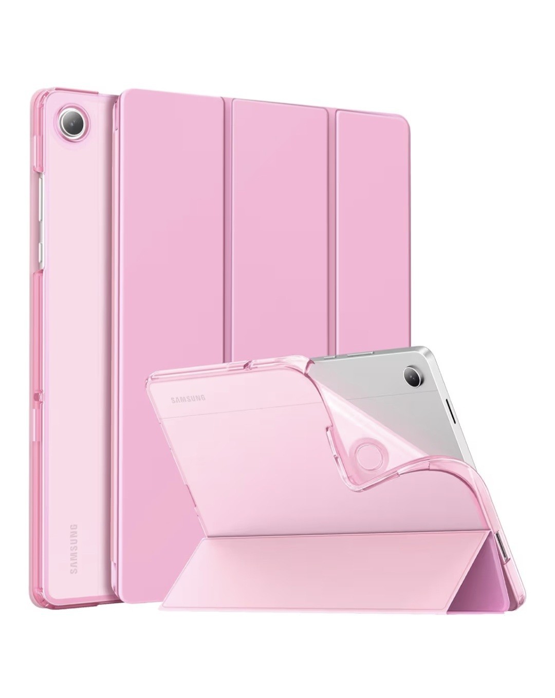 Samsung Pink TPU Folding Folio Case with Stand and Drop Protection