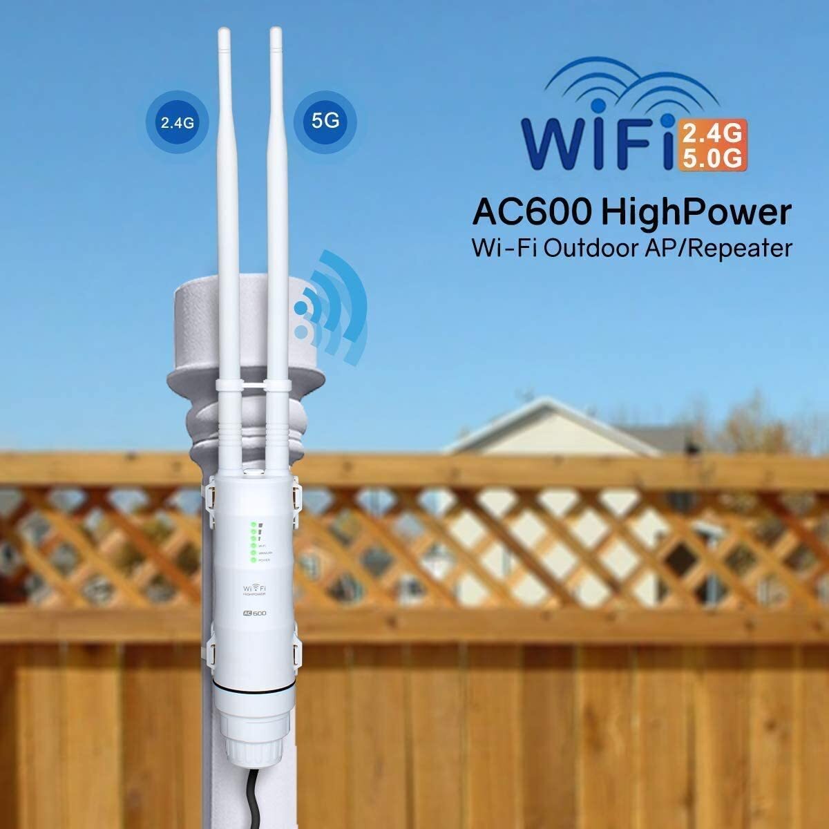 WiFi7 Outdoor Extender BE5100 Router WiFi6 Signal Booster AC600-AC1200 Repeater