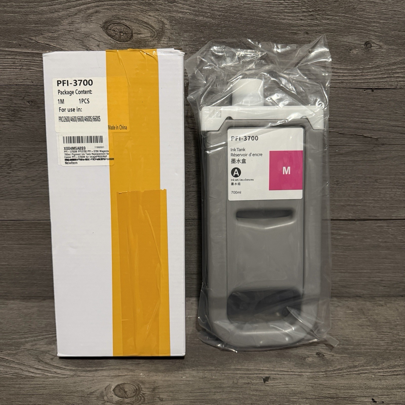 PFI-3700M Magenta Pigment Ink Tank 700ml Replacement for Canon PFI-3700