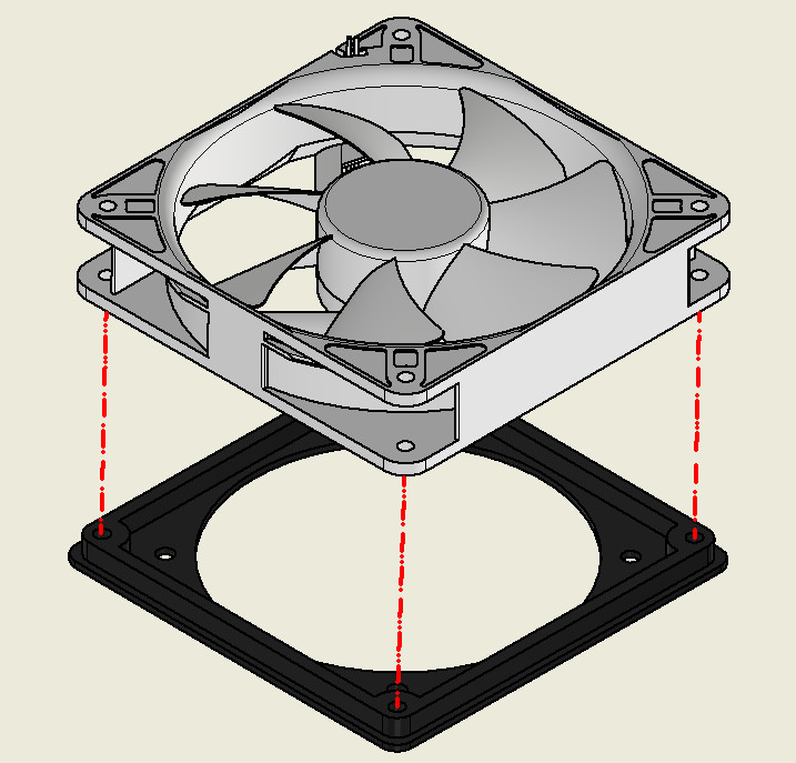 PC Fan Adapter – 80mm to 120mm