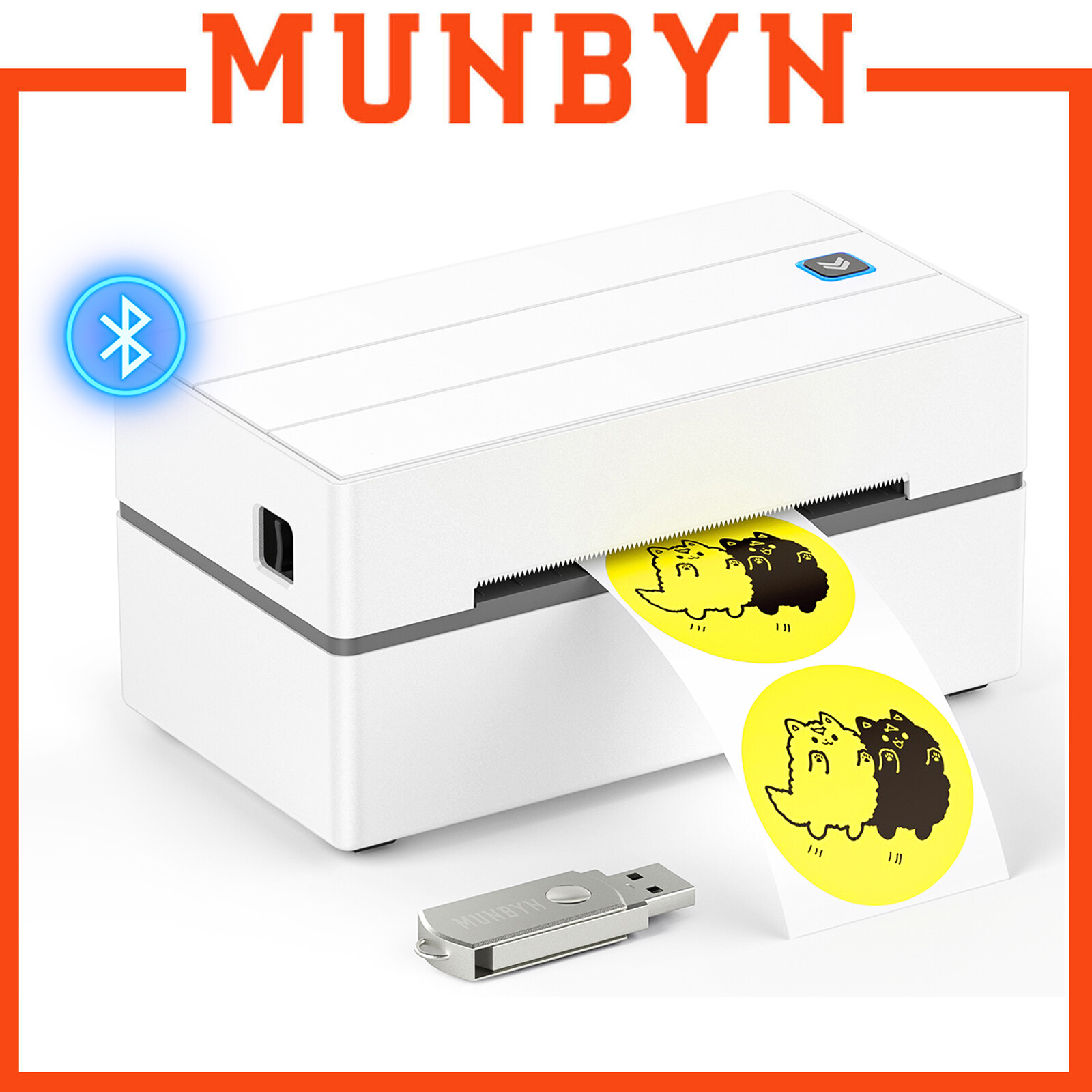 MUNBYN 130B Bluetooth Label Printer 4x6 Thermal Shipping Label for USPS UPS Etsy