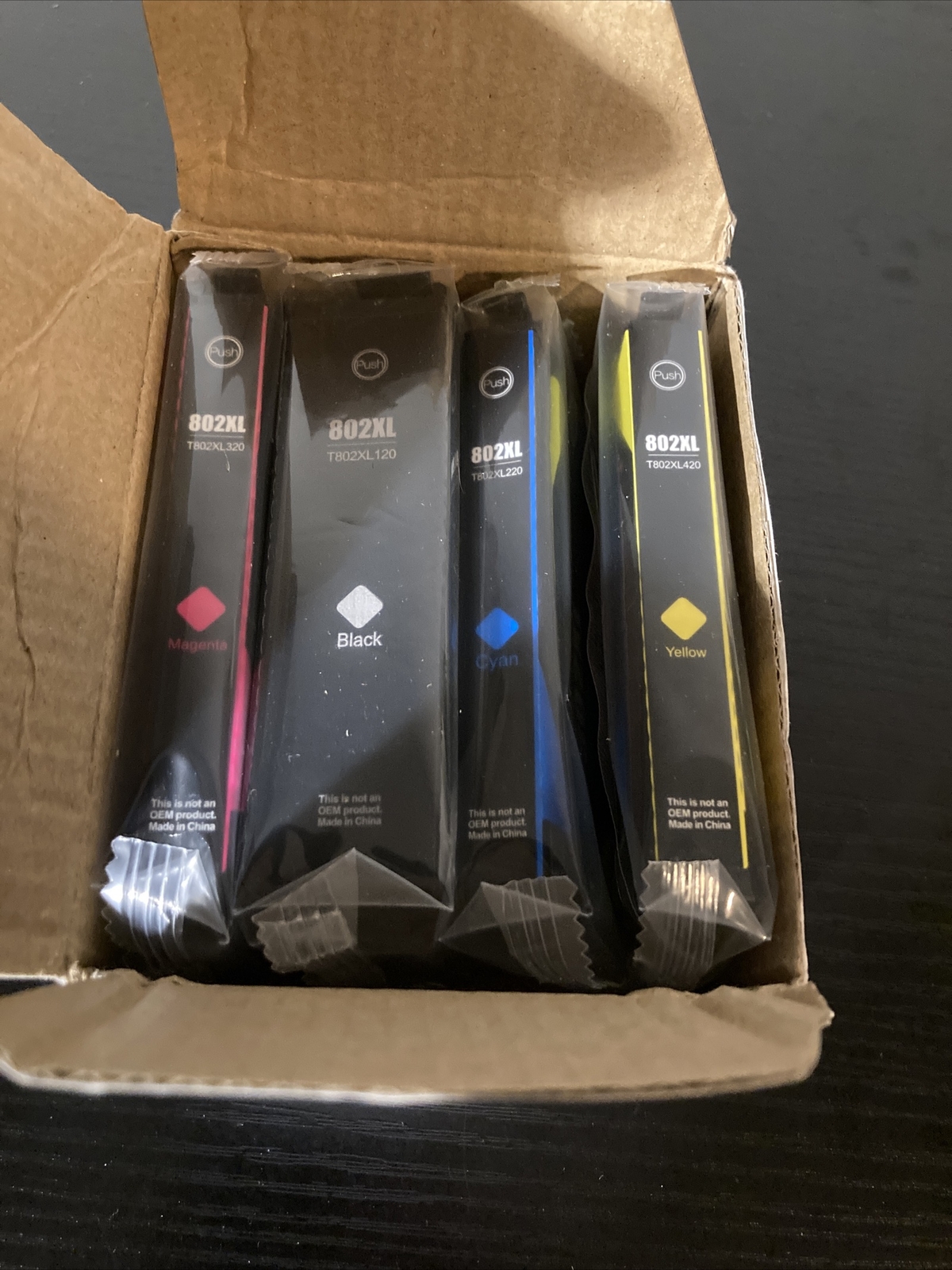 Premium Ink Cartidge For 802XL Cyan Magenta Yellow Black ALL ARE XL