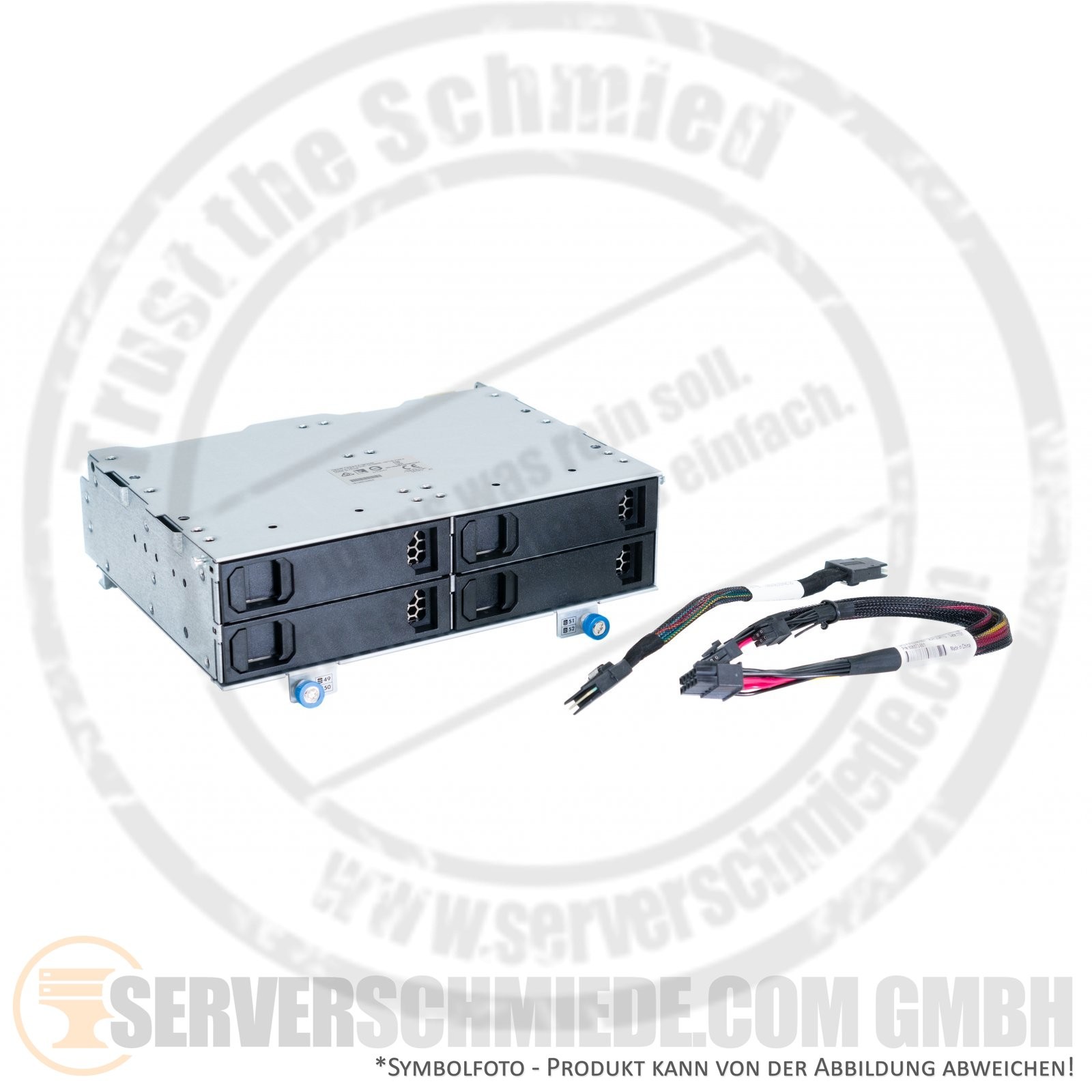 HP 4x LFF 3.5" rear bay drive cage SAS SATA kit + backplane + cables Apollo 4200