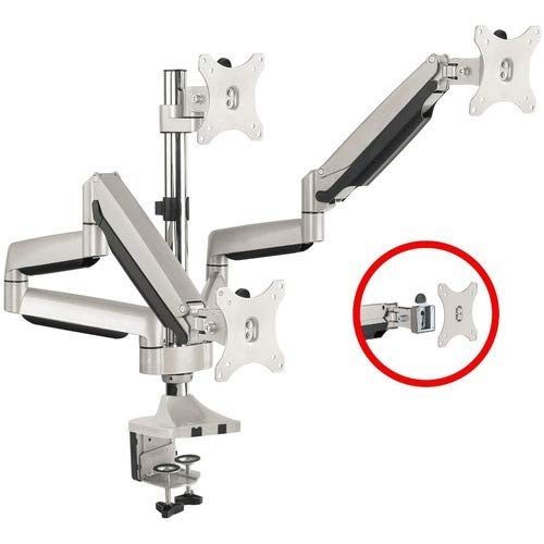 SIIG Triple Monitor Aluminum Gas Spring Desk Mount (cemt3611s1)