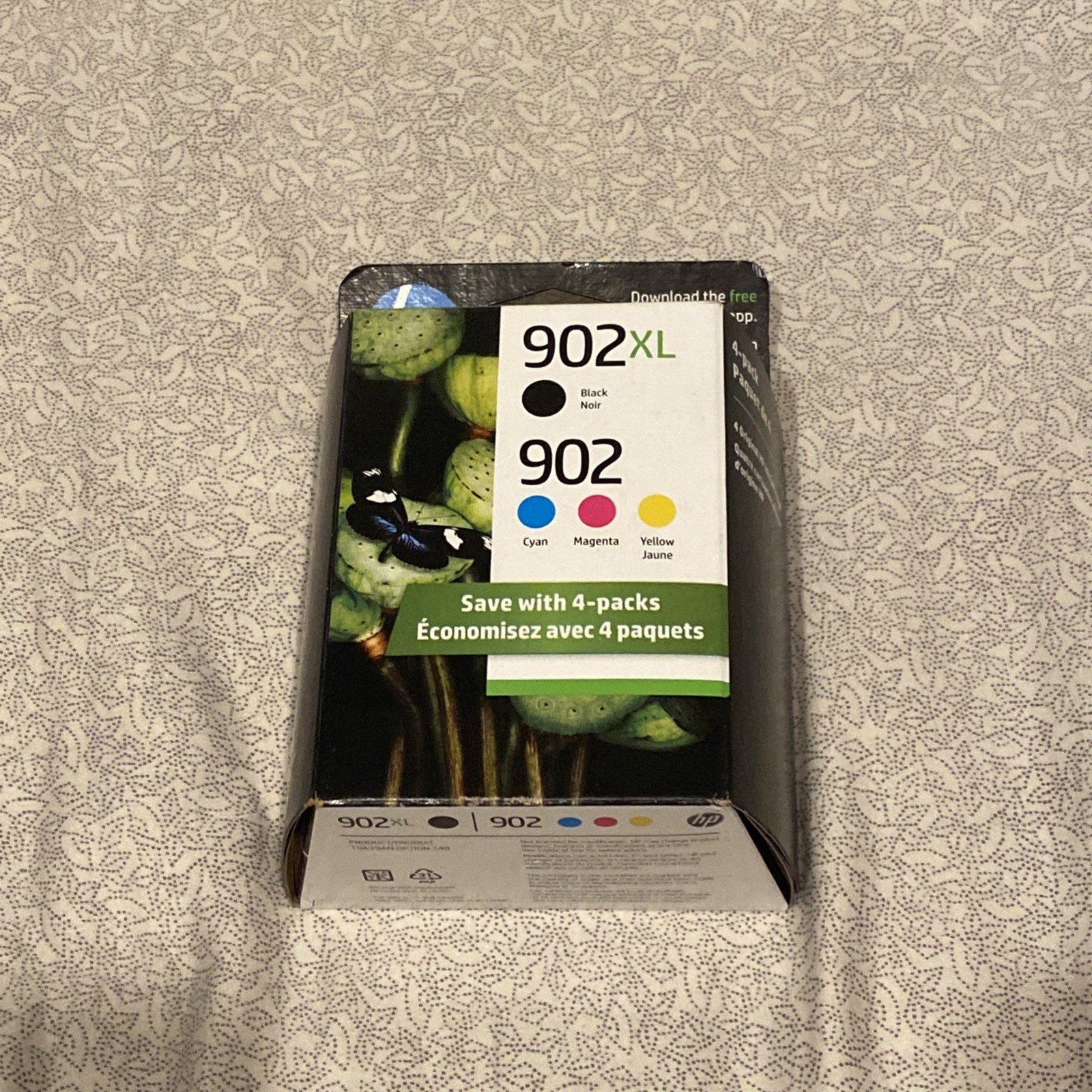 SEALED Genuine 902 XL Black & 902 Standard Color C/M/Y 4 Pack (Expires 01/2023)