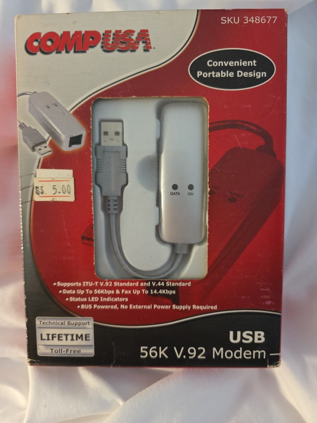 SEALED NEW IN BOX USB 56K V.92 MODEM sku# 348677
