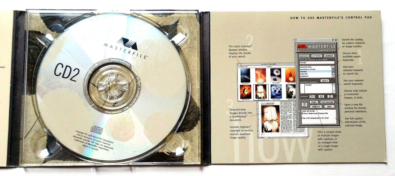 Vintage The Best of Masterfile CD2 1998 Four Catalogs on One CD-ROM