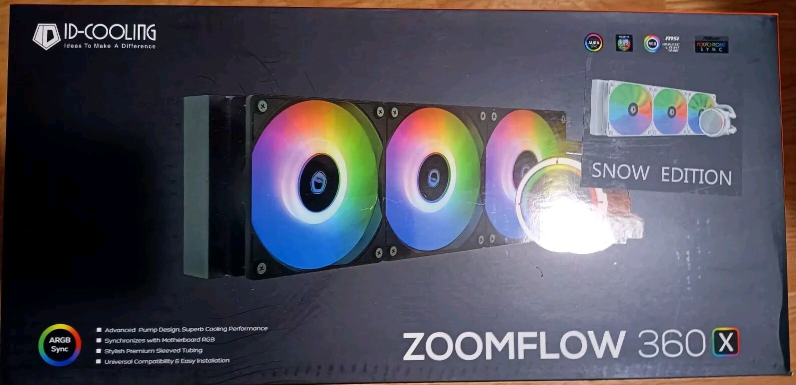 ID-Cooling ZOOMFLOW 360X ARGB CPU Water Cooler 5V (Snow Edition)