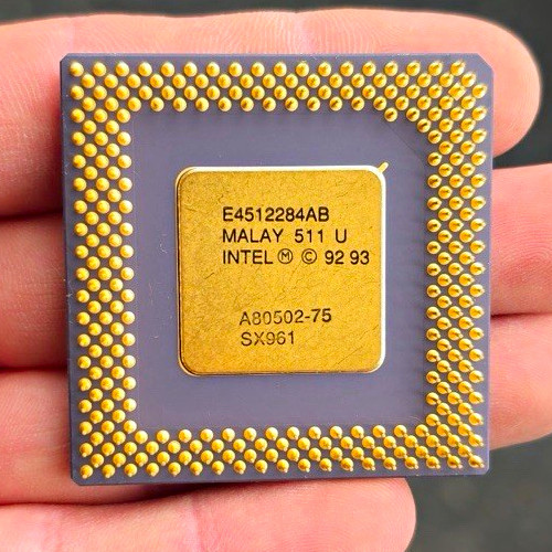 Vintage Intel Pentium 92 93 CPU Processor - A80502-75 SX961 RARE
