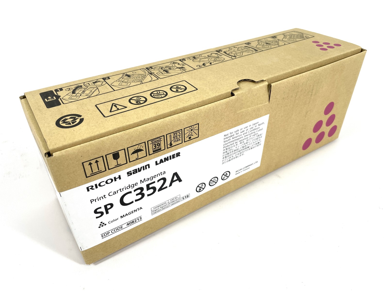 New Genuine Ricoh Savin Lanier SP C352A Magenta 408213 Toner Cartridge M911-66