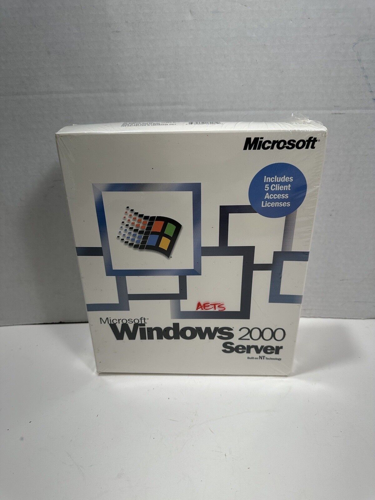MICROSOFT Windows 2000 Server w/5 Client Access License New In Sealed Box