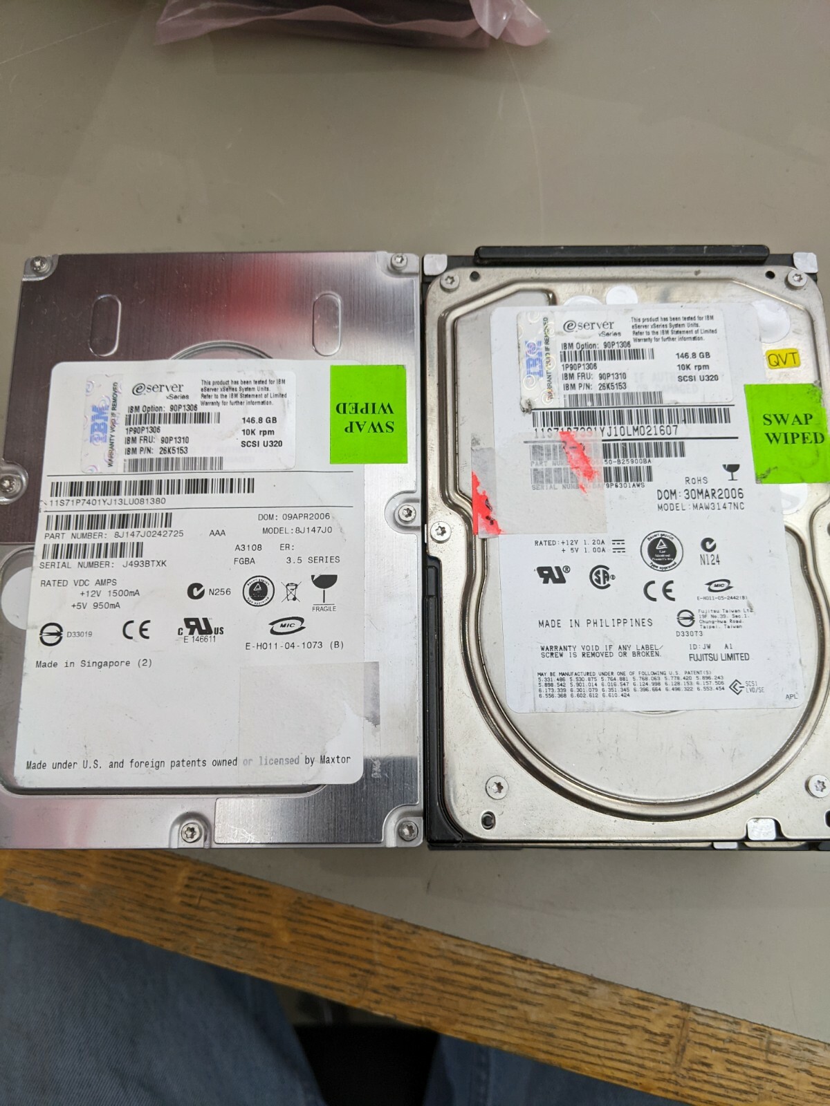 1x IBM Ultrawide 320 146.8gb 10K 3.5" SCSI HDD Charity 90p1310 26k5153