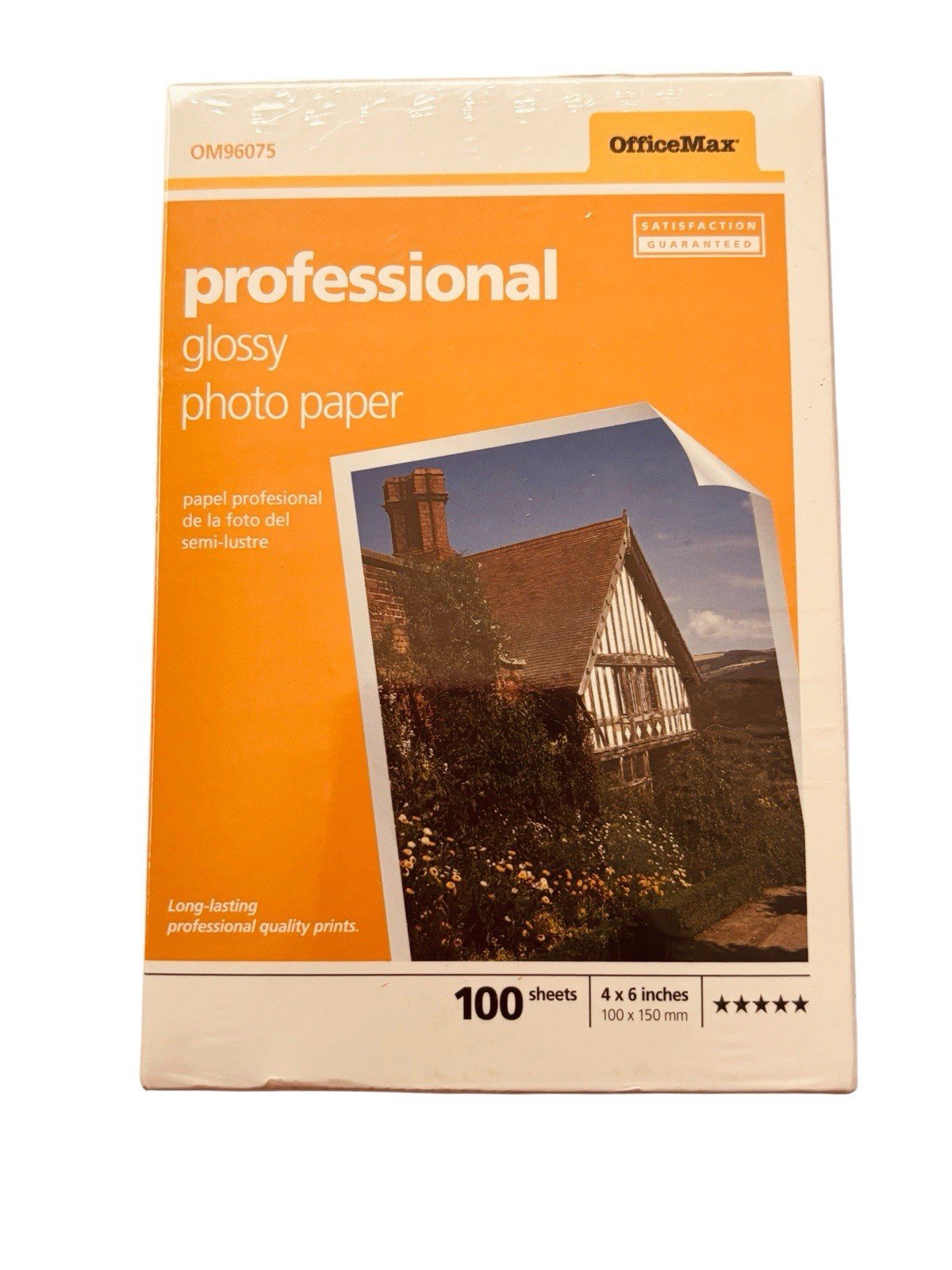 *Office Max Professional Glossy Photo Paper 4 x 6 in 100 Sheets NEW SEALED
