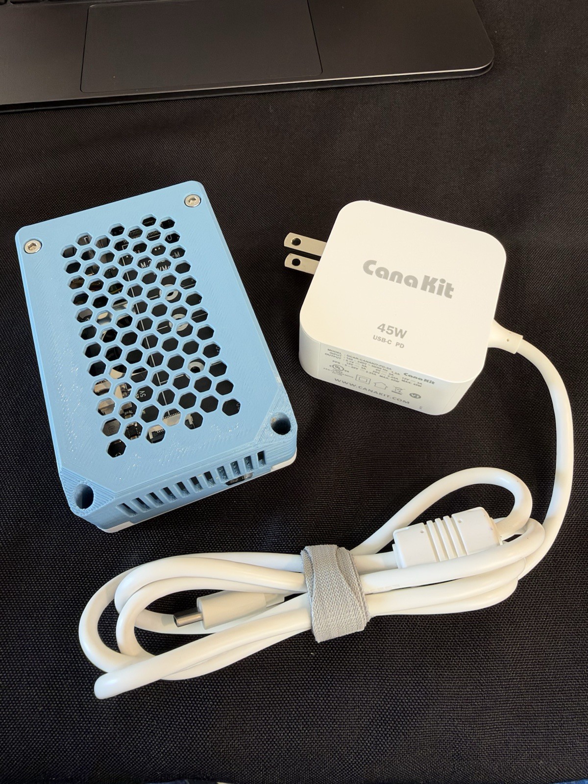 Raspberry Pi 5 16GB + Geekworm X1001 NVMe HAT + 45W PSU, No SSD