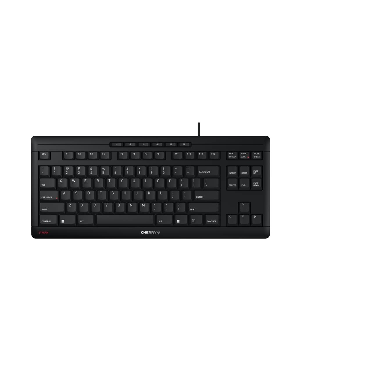 Stream Keyboard TKL Wired USB TenKeyLess Compact Version without Number Pad. ...