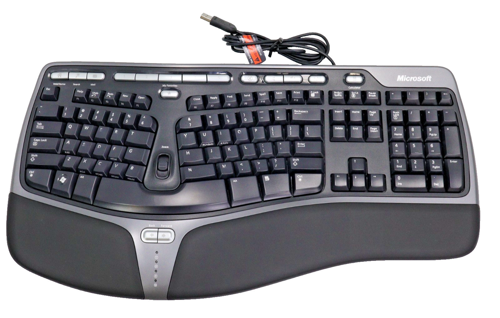 Microsoft Natural Ergonomic Keyboard 4000 v1.0 KU-0462 USB Wired Works Great