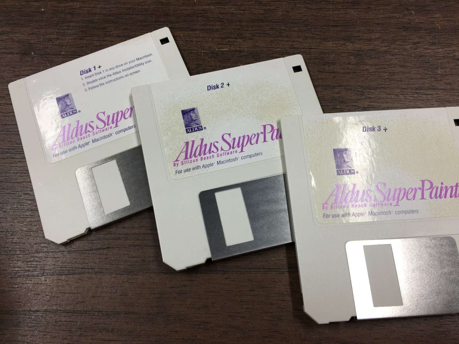 Vintage Macintosh software :  ALDUS SUPERPAINT V3.0   3-1/2" disks
