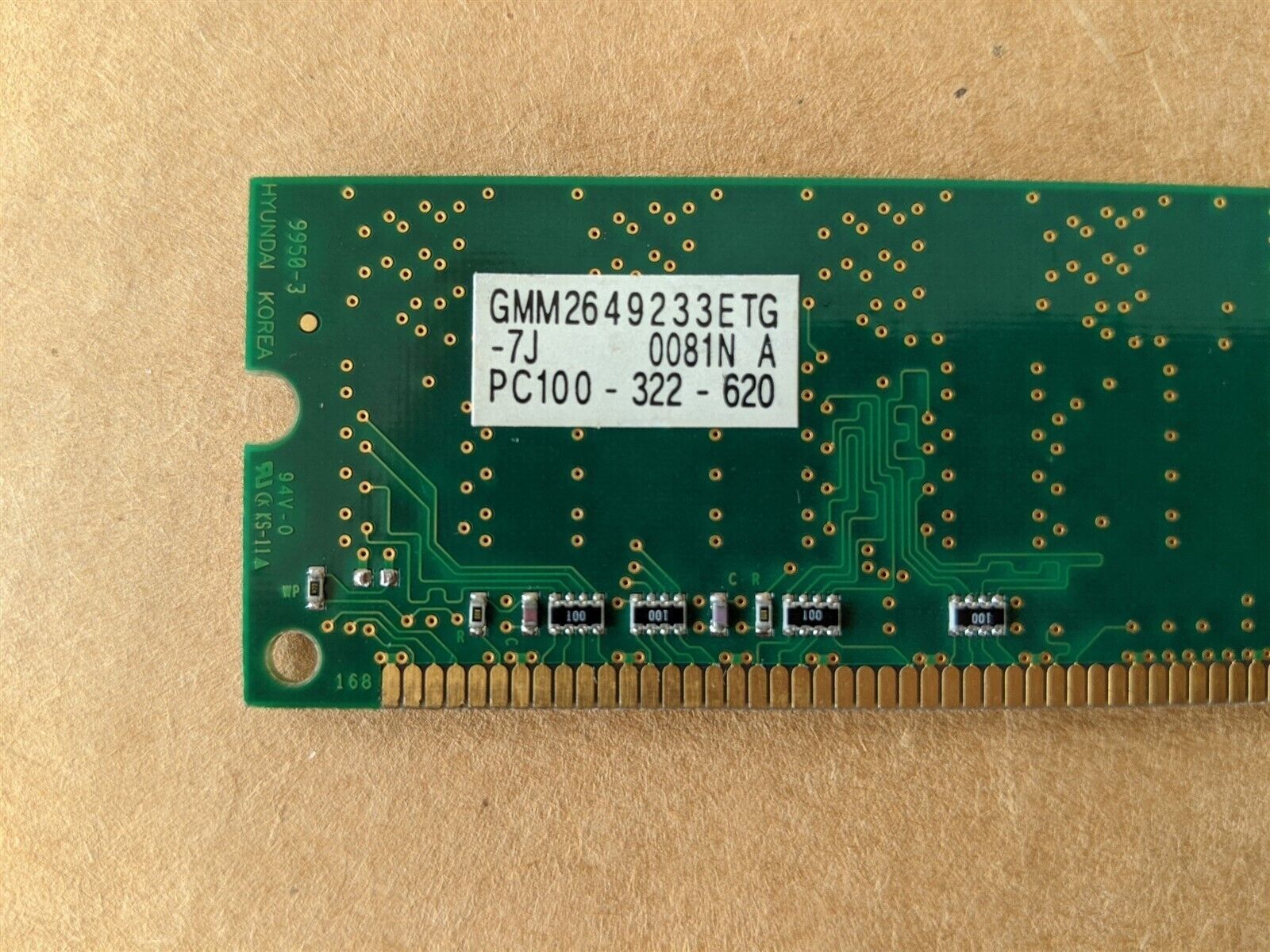 128MB 2x64MB PC-100 GMM2649233ETG-7J HYUNDAI Ram Memory Kit PC100 3.3V SDRAM SDR