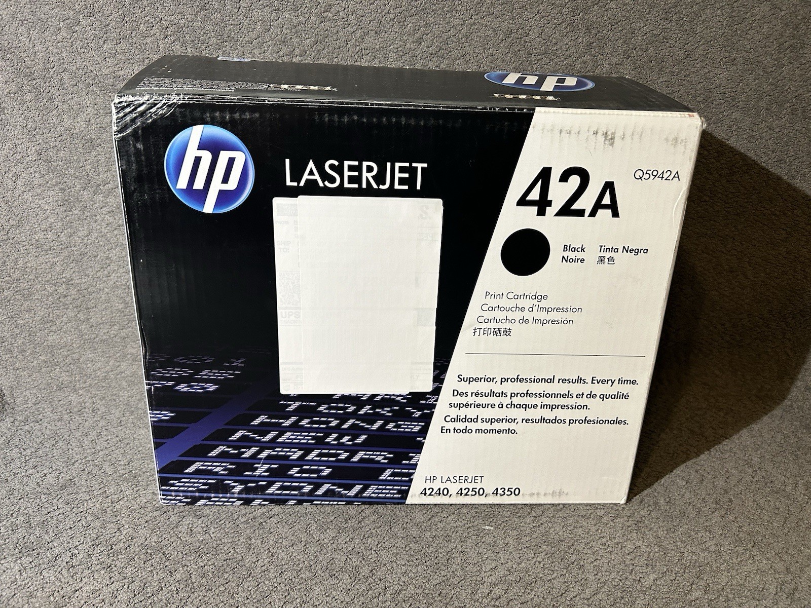 HP 42A Print Cartridge , Black, Q5942A , Genuine Hp Laserjet : 4240,4250,4350