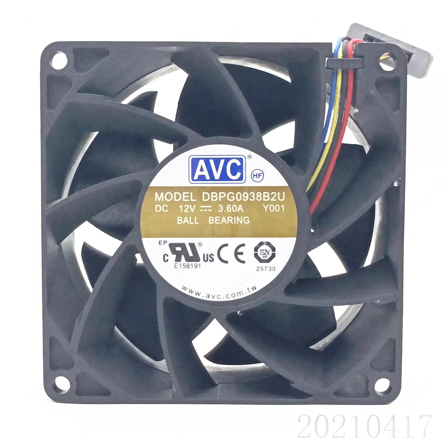 AVC 9038 DBPG0938B2U 12V 3.6A 9CM 4-wire high volume Computer fan