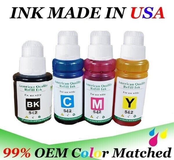 VC 4 pack Ink Refill Bottles (non-OEM) 542 for ET-16600 ST-C8000 T542 ET-16650