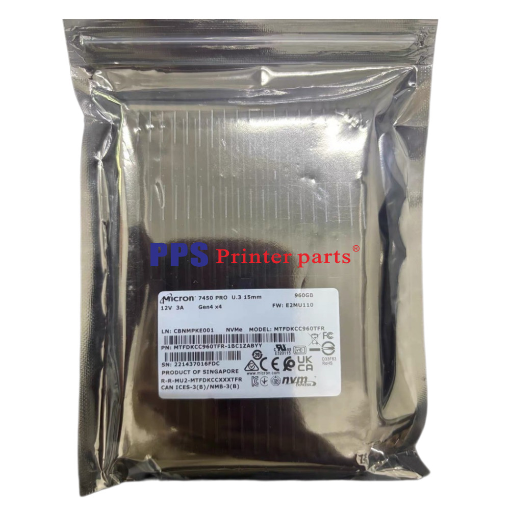 MTFDKCC960TFR-1BC1ZABYY Micron 7450 PRO 960GB SSD U.3 (15mm) NVMe PCI 4.0
