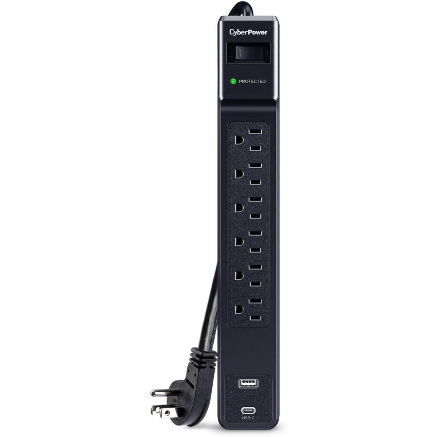CyberPower CSP604UC Home Office 6 Outlet Surge Protector with 1500 J Surge