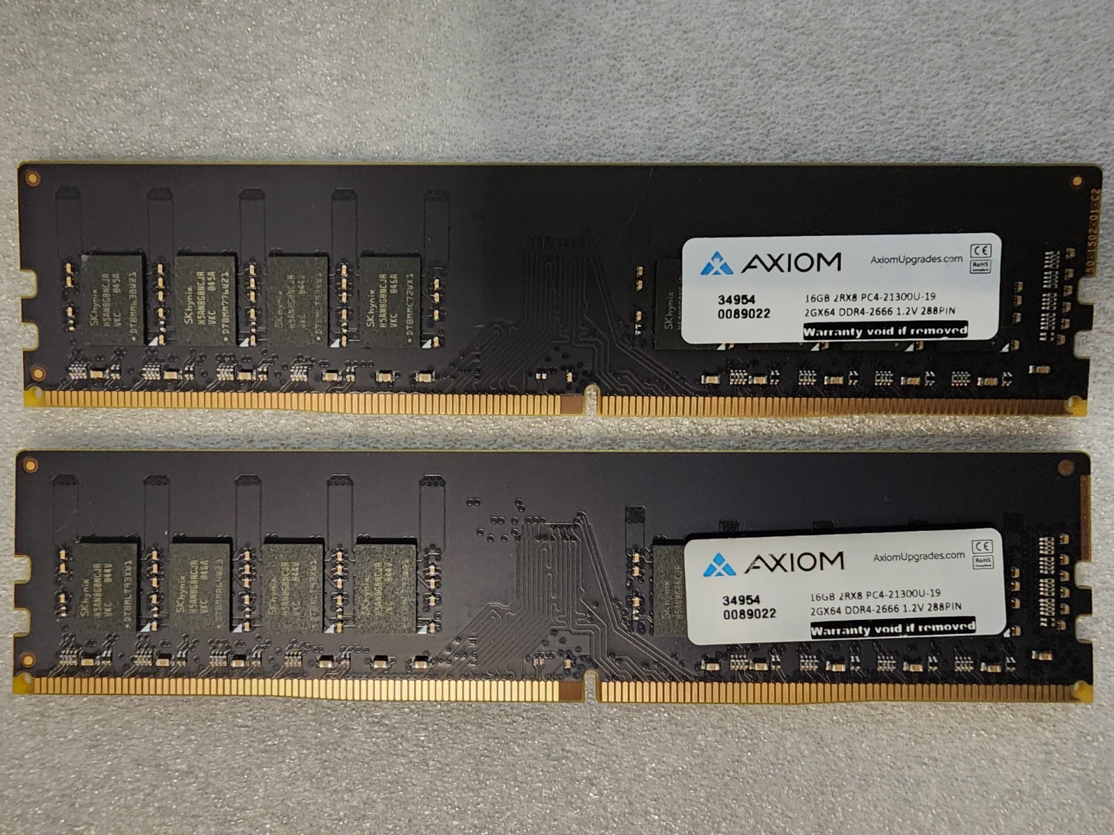 Axion 32GB 2x16GB DDR4-2666 SDRAM PCA-21300U UDIMM Desktop Memory Kit