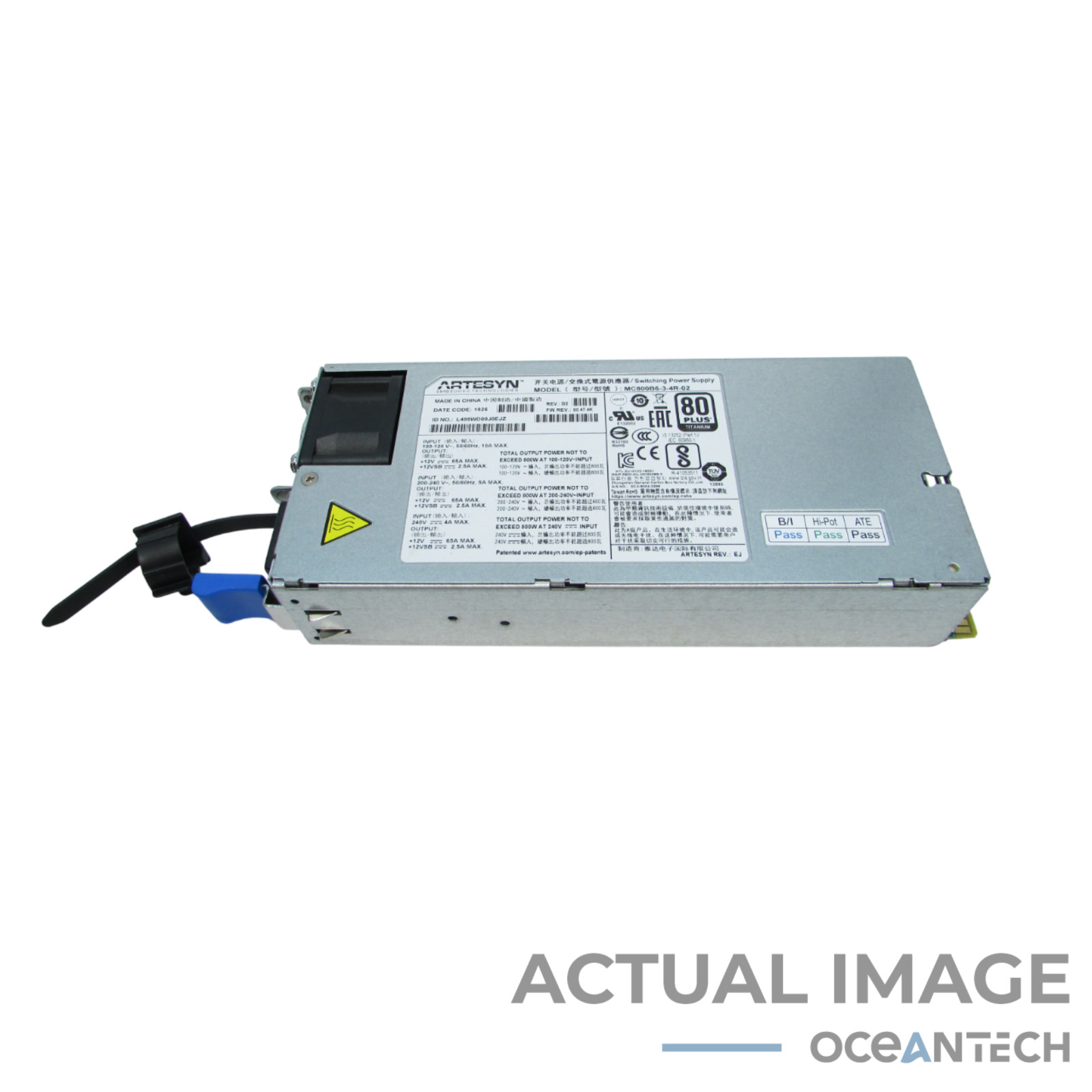 Artesyn MC800B6-3-4R-02 80 Plus Titanium 800W Switching Power Supply Tested