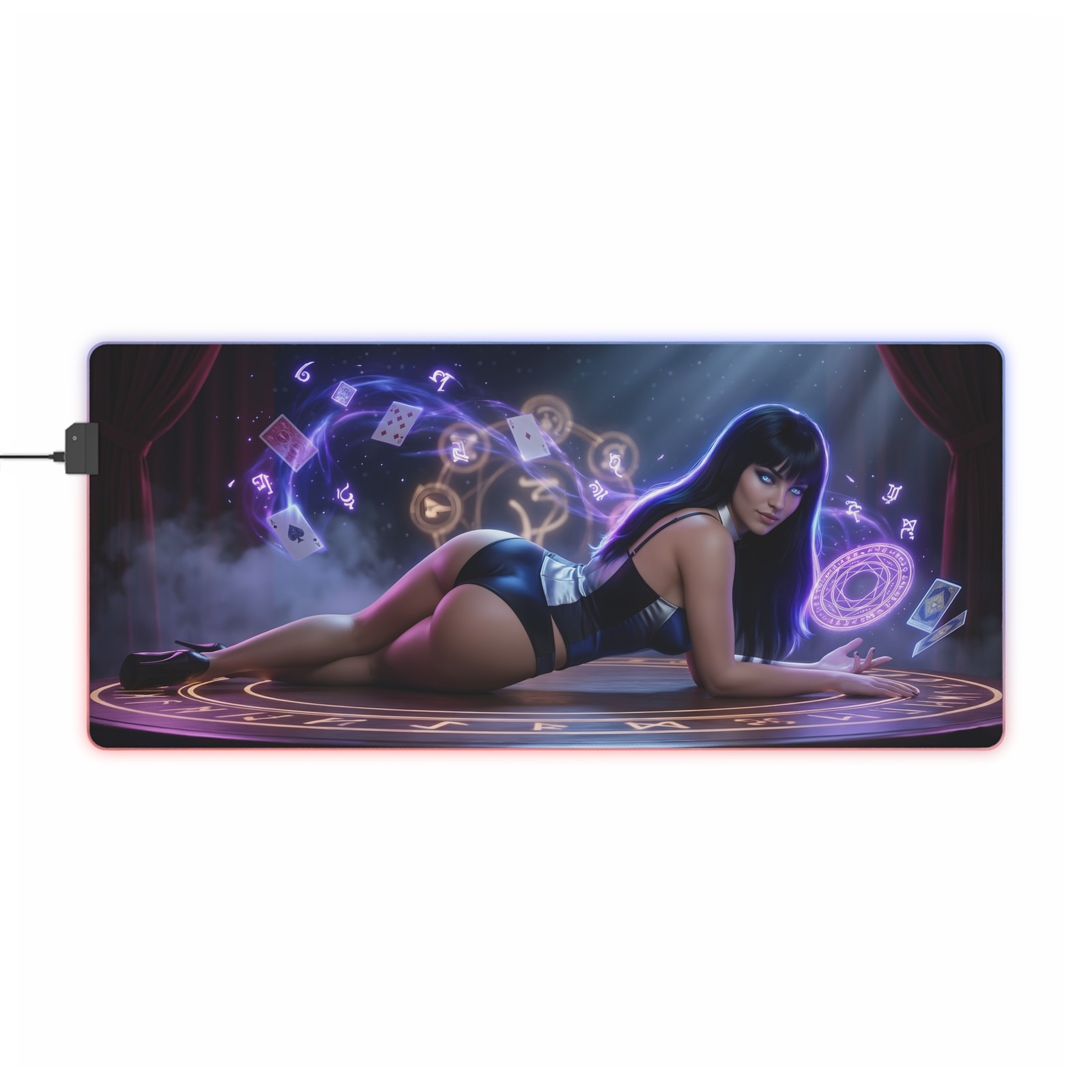 DC Mouse Pad, Zatanna LED RGB Desk Mat, Gift for Gamer, Superhero Room Decor