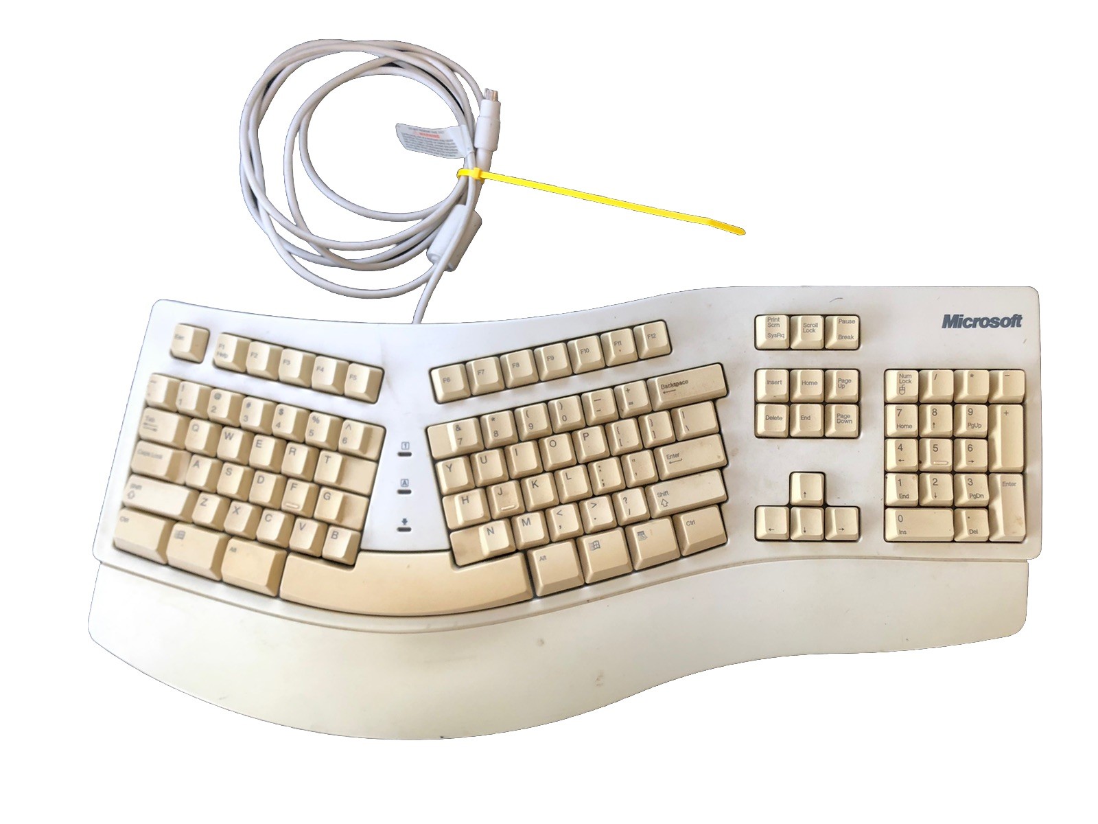 vintage Microsoft Natural Ergonomic Keyboard, specifically model 59758