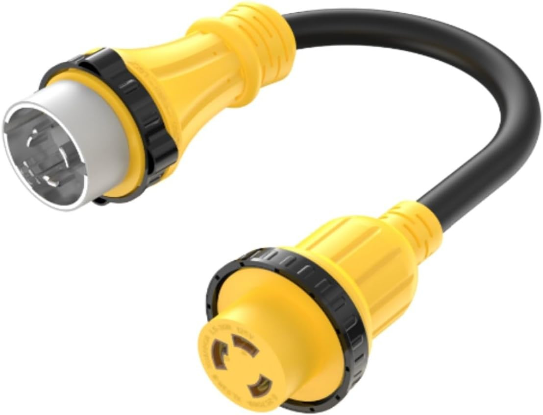 Marine Shore Power Adapter Cable 50-Amp to 30 Amp Nema SS2-50P to L5-30R, Marine