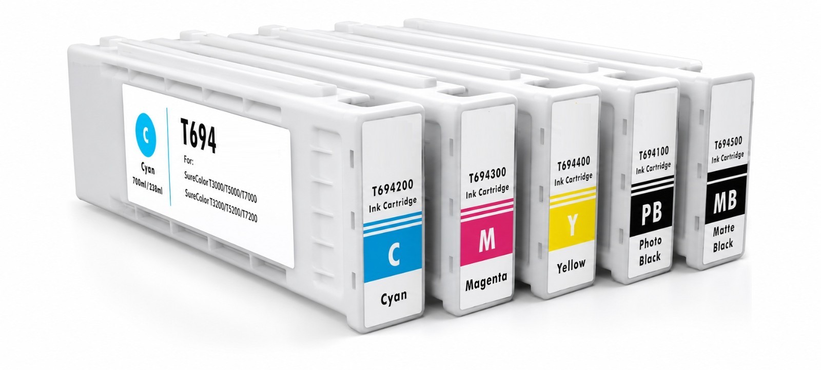 5 x COMPATIBLE EPSON T694 INK CARTRIDGES FOR SureColor T-Series Printers