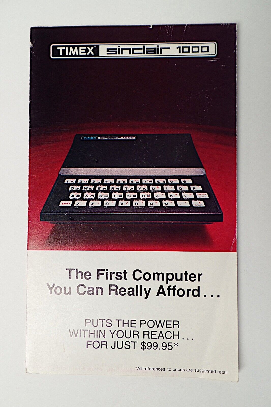 Timex Sinclair 1000 Computer  Vintage 1982 Original Advertising Pamphlet VTG
