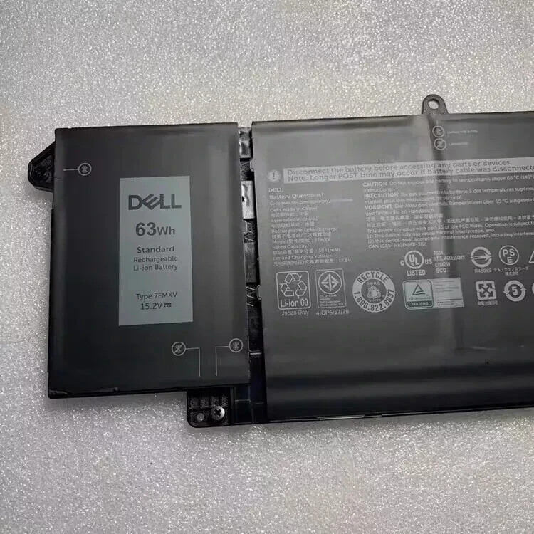 63Wh NEW Genuine 7FMXV 4M1JN Battery For Latitude 5320 7420 1PP63 HDGJ8 MHR4G