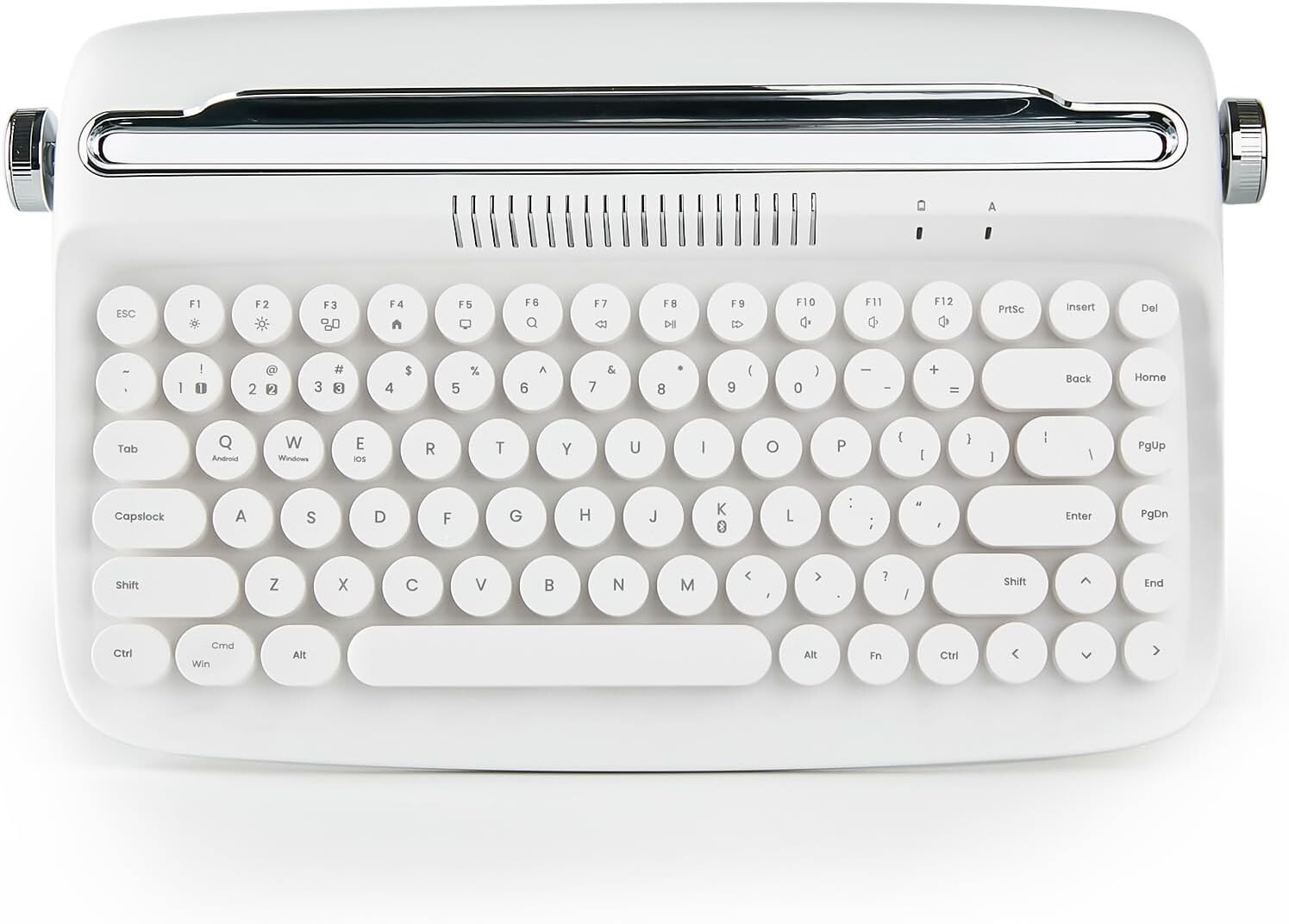 YUNZII ACTTO B303 Wireless Typewriter Keyboard PC Tablet Retro Bluetooth (white)