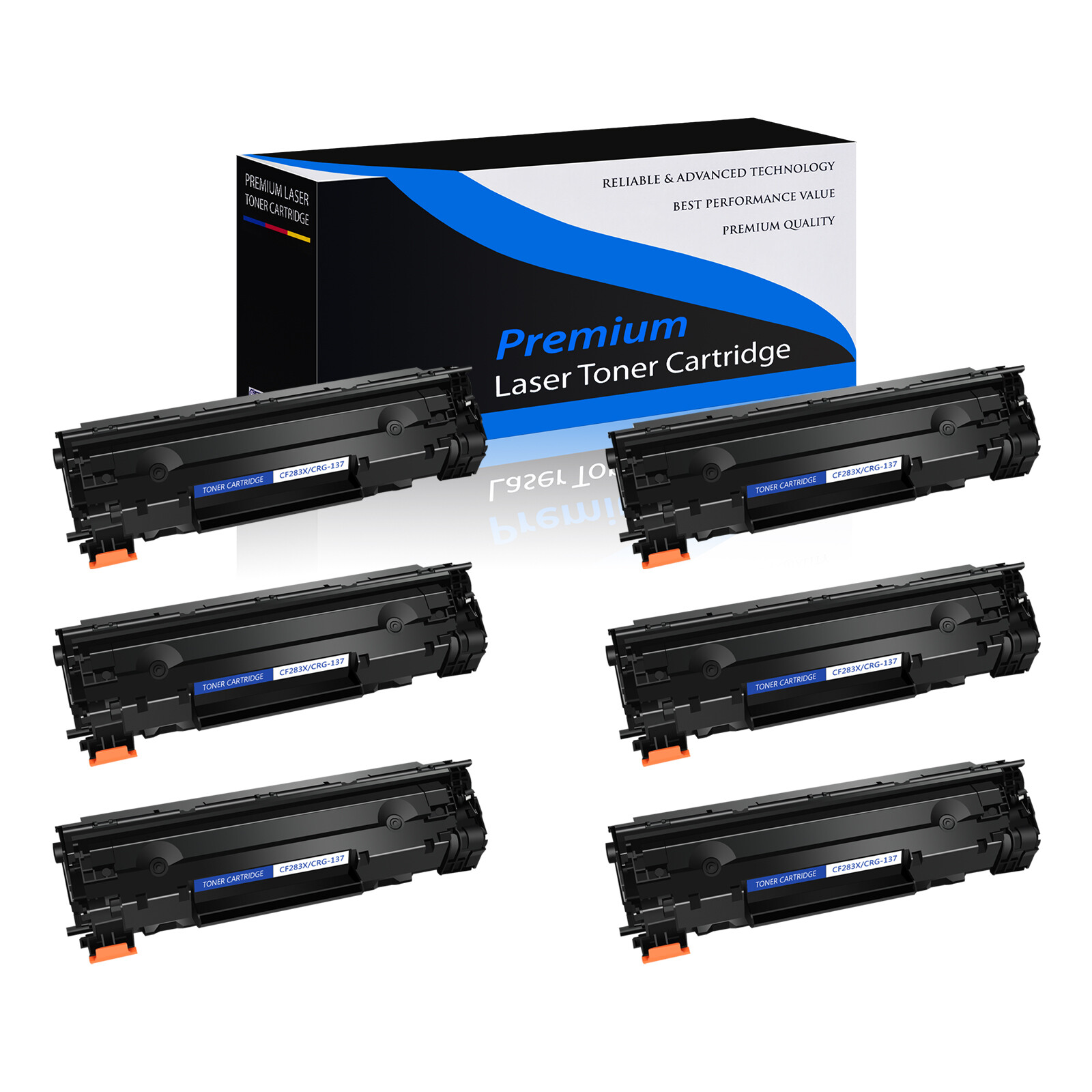 6PK CRG137 Toner Cartridge for Canon 137 ImageClass MF236n MF247dw Printer